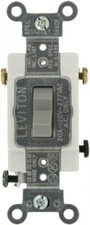 Leviton 20-Amp, 120/277-Volt, Toggle 3-Way AC Quiet Switch, Heavy Duty Grade