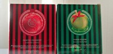 THE BODY SHOP FROSTED CRANBERRY GLAZED APPLE SCENTED GLASS JAR CANDLES 200G 7OZ