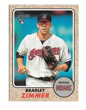2017 Heritage High Number BRADLEY ZIMMER RC Base Rookie -CLEVELAND INDIANS- #576