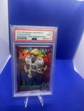 2021-22 Bowman University JJ McCarthy 1st Bowman RC Red Shimme /10PSA 9 Michigan