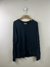 Athleta Criss Cross Women’s Sweatshirt Black Size Small Modal Spandex