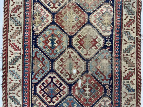 Antique Caucasian Rug, Runner Rug, oriental rug, Kitchen rug, kilim rug, old rug - Picture 3 of 9