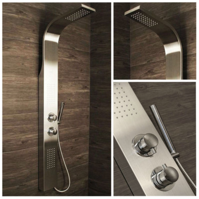 Duschpaneel Säule Turm mit Körperdüsen Wasserfall Bad Thermostat manuell