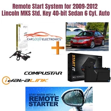 Remote Start System for 2009-2012 Lincoln MKS Std. Key 40-bit Sedan 6 Cyl. Auto