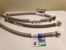 4 BrassCraft B1-12A Braided Stainless 12" Faucet Connectors