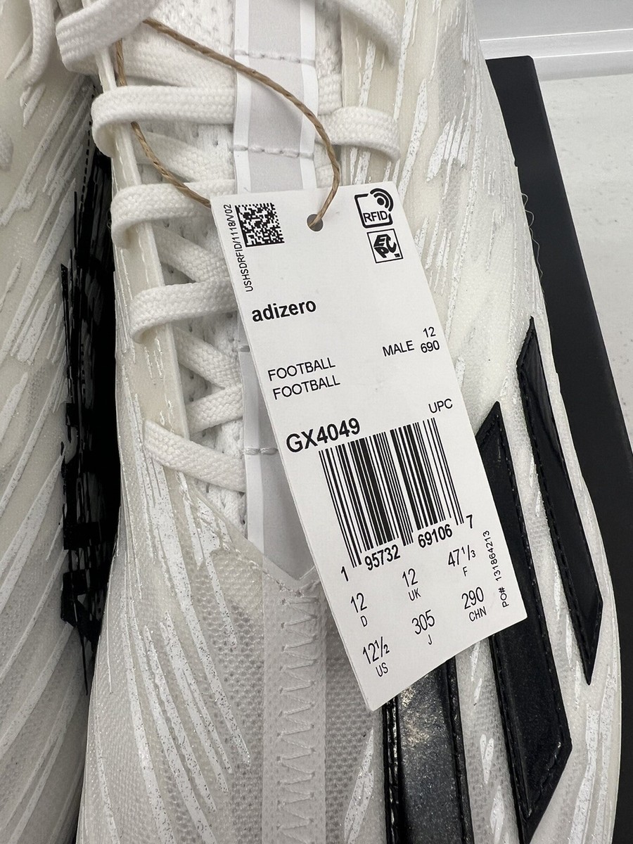 Adidas adizero Molded Football Cleats GX4049 White Black HR1615