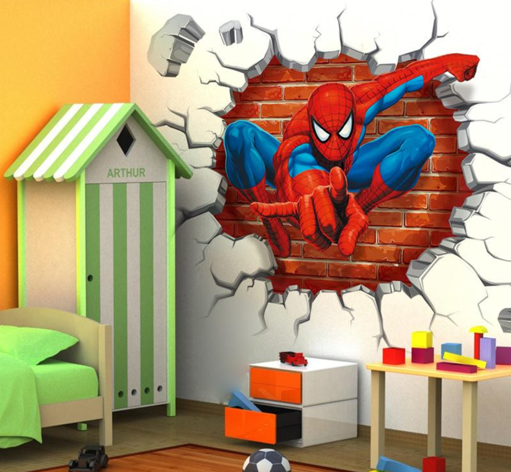 Breakthrough Wall Decals Removable 3d Wall Stickers Kids Bedroom