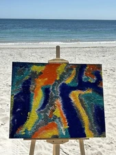 Energy infused painting INSPIRATION -   24" x 30" High Frequency - UNIQUE PIECE