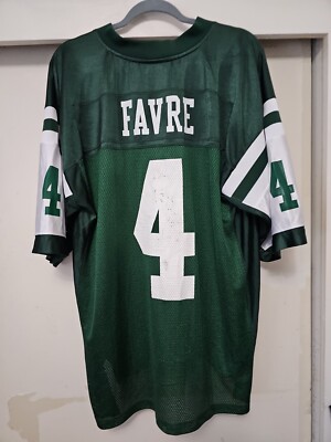 BRETT FAVRE #4 New York Jets Reebok Authentic NFL Mesh Jersey Size