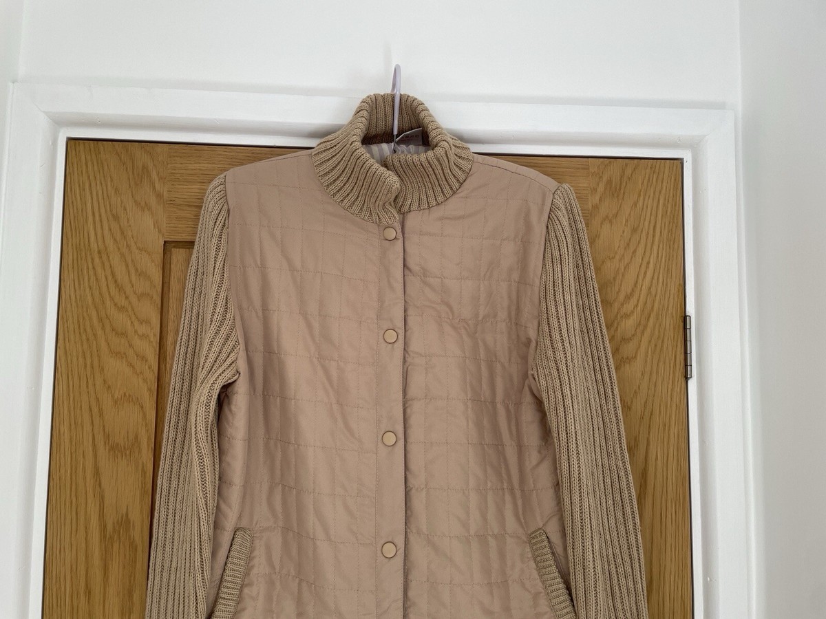 Damart Quilted Jacket Size Light Quilted Knitted Arms High Neck