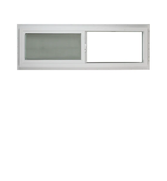 Ventana Horizontal Doble Panel 48" x 16" DP30 VIDRIO TEMPLADO Ventana Vinilo Blanco Foto 2 de 4