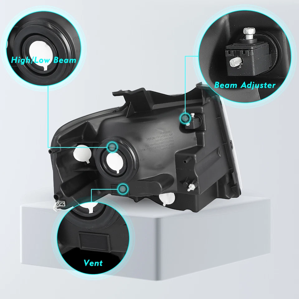 Faros para Ford Expedition 2007-2014 carcasa cromada ámbar conjunto de esquina Foto 3 de 4