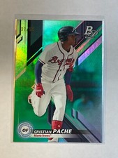 Cristian Pache 2019 Bowman Platinum Green Refractor /99 Prospect Rookie TOP-91