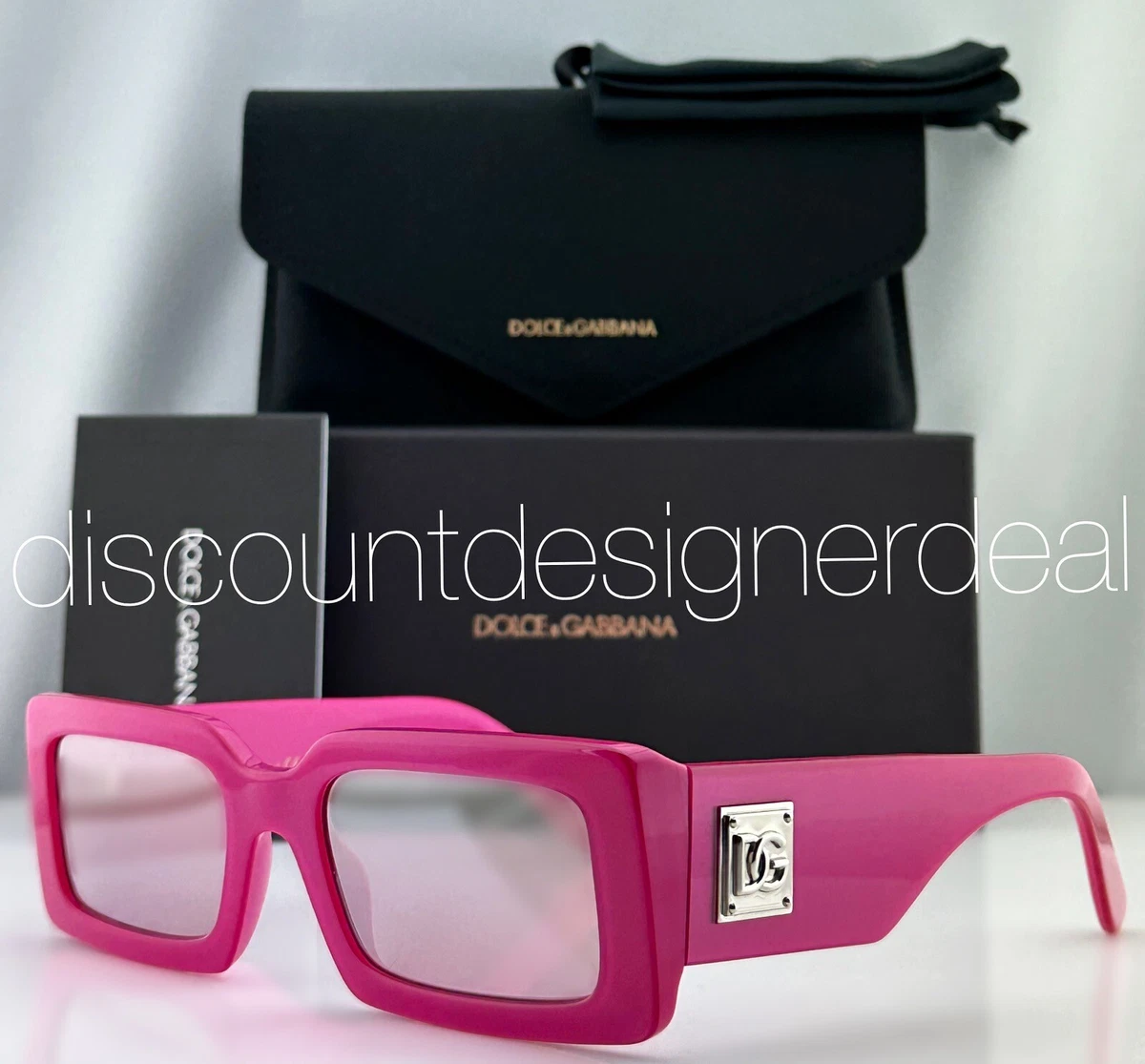 NEW DOLCE GABBANA DG6152 3300/84 PINK/LIGHT PINK WOMEN SUNGLASSES 54MM 17 140 Dolce&Gabbana Pink Sunglasses for Women for sale | eBay main image 3