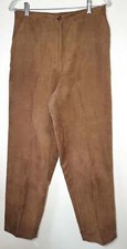 Vintage BRECKENRIDGE Size 12 Women's Brown Faux Suede Pants