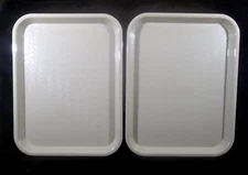 Carlisle Set of 2 Beige Cafeteria Serving Trays NCT 1014