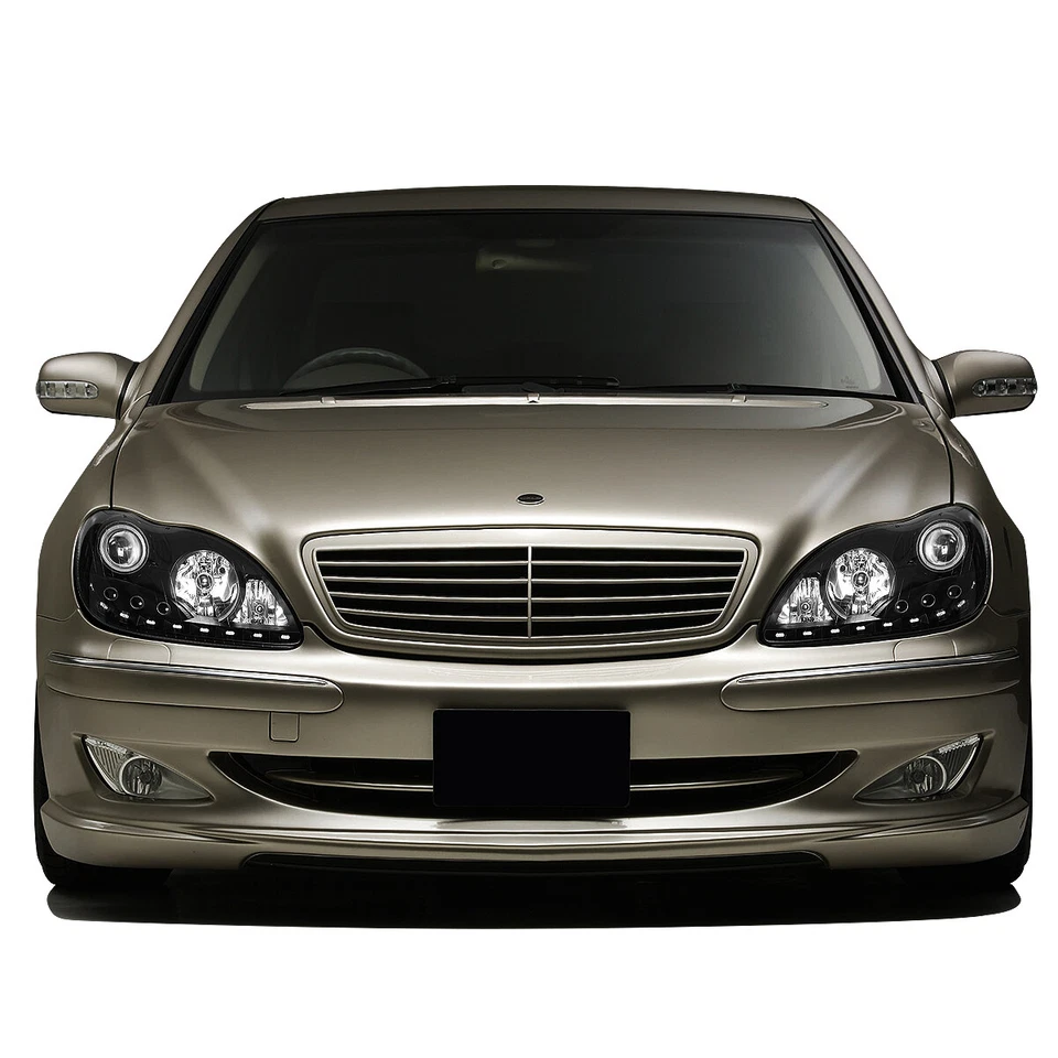 ДЛЯ 2000-2006 MERCEDES-BENZ S-CLASS W220 ЧЕРНЫЙ HALO ПРОЖЕКТОР ФАРЫ + ИНСТРУМЕНТЫ - Изображение 2 из 4