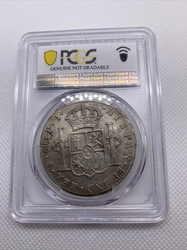 1807 PTS PJ 8 Reales Silver Coin PCGS XF Details Spanish 8R Charles IIII #7957 - Picture 7 of 12