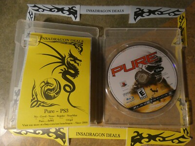 Pure (Sony PlayStation 3, 2008) Disc in Near Mint Condition, ATV Racing