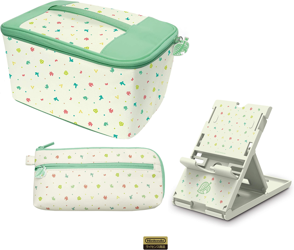 Animal Crossing Storage Bag Hand Pouch HORI Stand Nor Nintendo Switch JAPAN  NEW