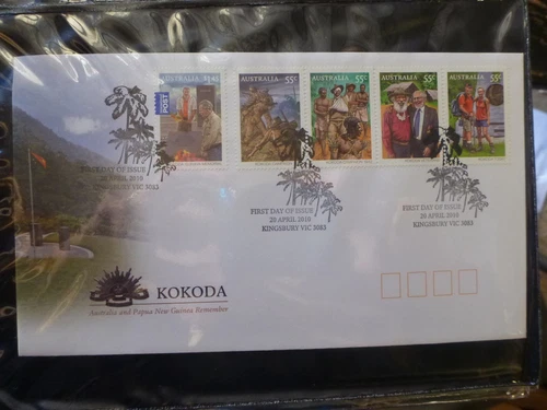 AUSTRALIA 2010 Kokoda - Joint Issue Set 5 Stamps First Day Cover