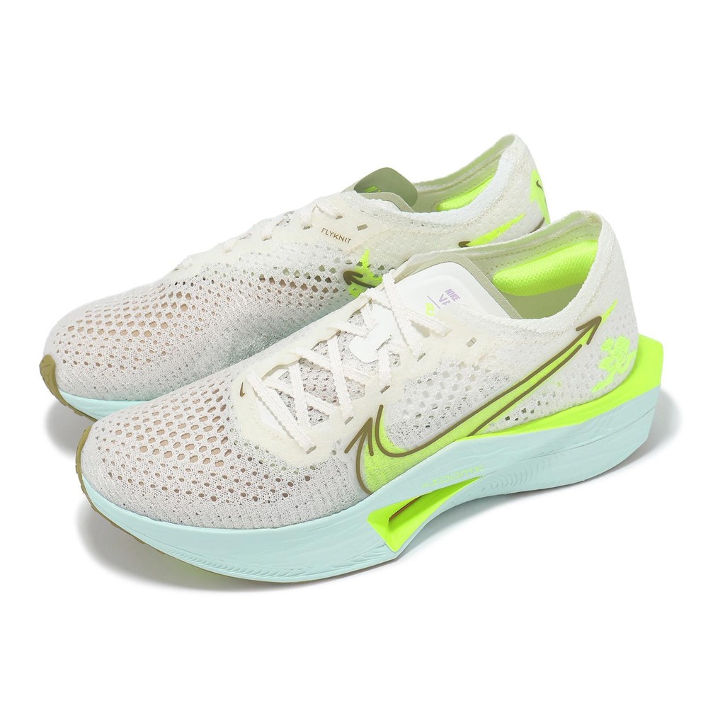 Nike Womens ZoomX Vaporfly Next% 3 Running Shoes Sail Glacier Blue Volt HQ3464-143