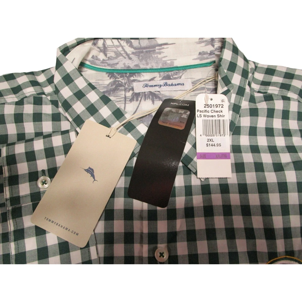 Tommy Bahama Para hombres Talla - 2XL NFL Green Bay Packers Cuadros Manga Larga Precio de venta sugerido por el fabricante 145 USD Foto 3 de 4