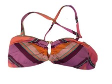 Gibson Latimer Swimsuit Top Women's Size S Shoulder Straps Metal Accent New