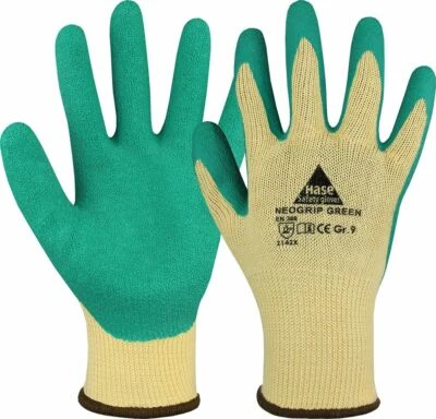 HASE SAFETY GLOVES Arbeitshandschuhe Hase 10 Paar Handschuhe Montagehandschuhe Latex Gr. 7 - 11