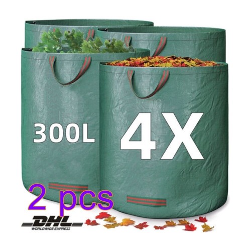4/8tlg Gartensack Säcke Laubsack Gartenabfallbehälter 272/300L Gartentasche - Bild 27 von 28