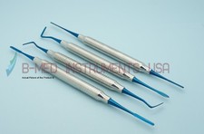 Set of 4 Dental Periotomes #1 & #2 Anterior / Posterior Titanium Periodontal