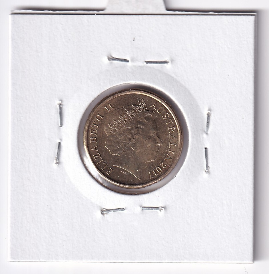 AUSTRALIAN 2017 2 REMEMBRANCE DAY ROSEMARY COLOURED CIRCULATED COIN