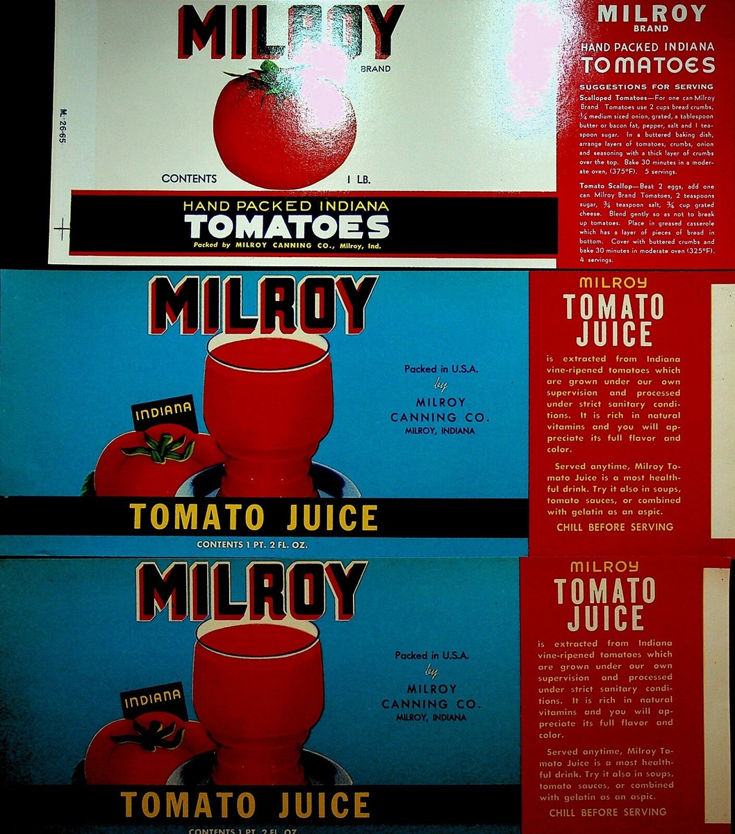 Tomato Can Label Vintage Original Lot of 14 Great Graphics Juice