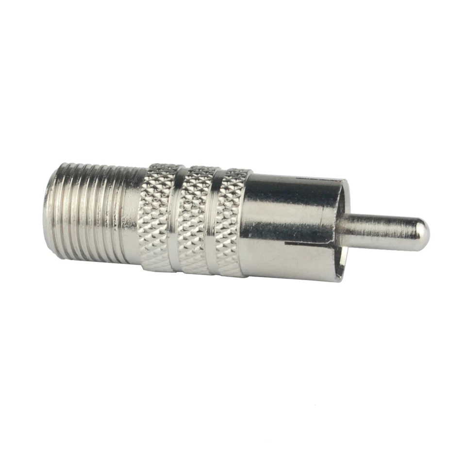 F to RCA Adapter Coaxial coax F-Type Jack Female to RCA Plug Straight RF Adapter - Image 3 of 4