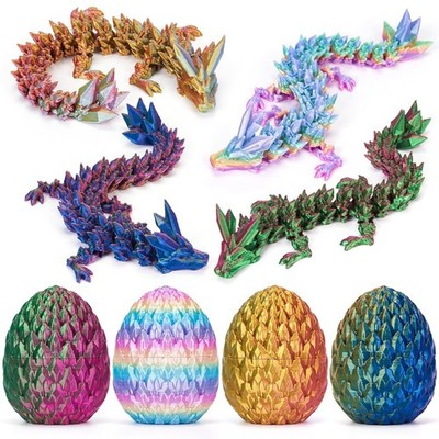 HIMS Drachenei Set 4 Stück 3D Drache Kristall Geheimnis Spielzeug Überraschung