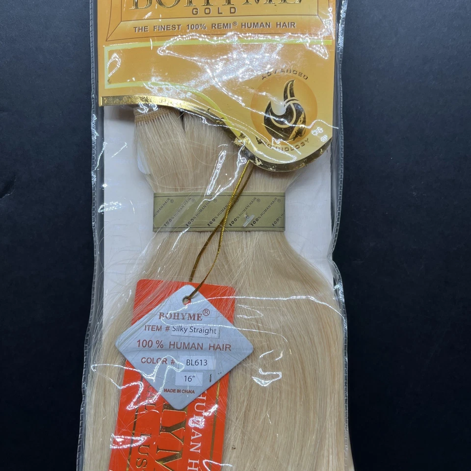 Bohyme шелковистый прямой машина завязанный утка человеческих волос 16» цвет BL613 - Изображение 2 из 4