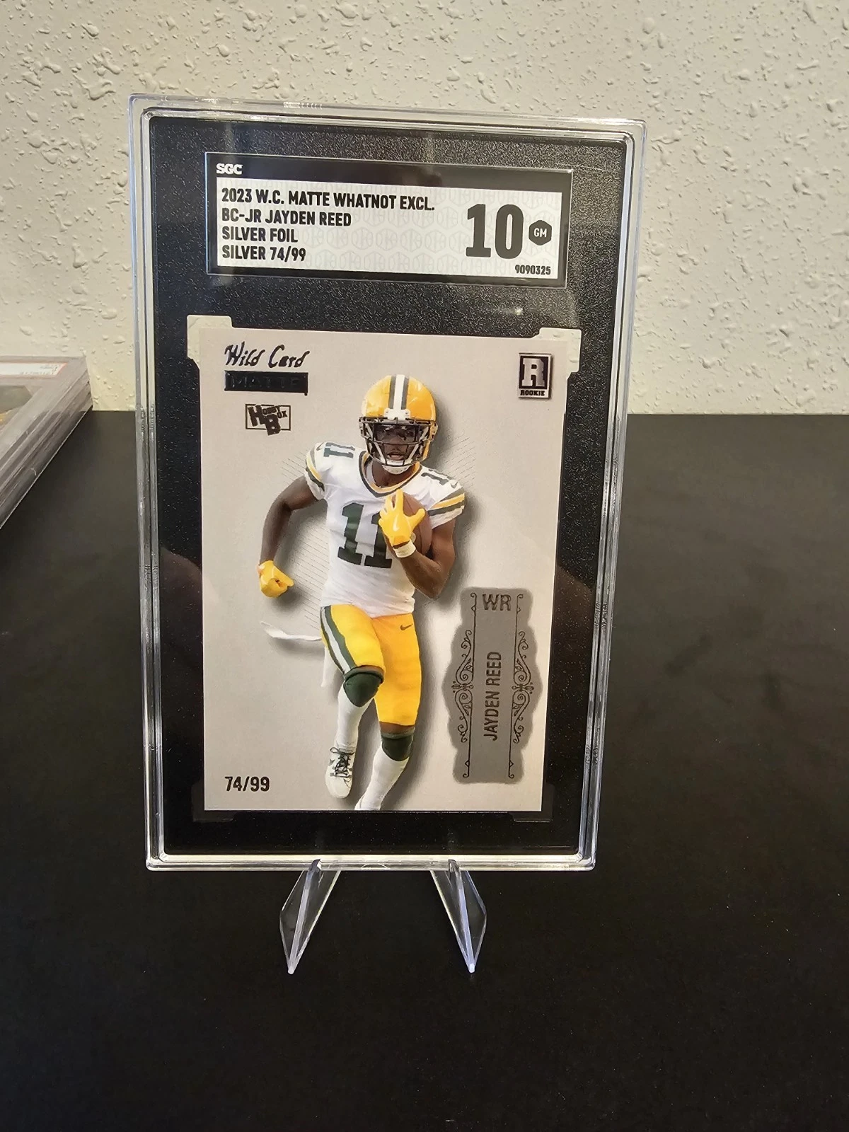 Jayden Reed Wild Card Matte Whatnot/Hobby Box Exclusive Jayden Reed Base #BCJR Gold Foil-Silver