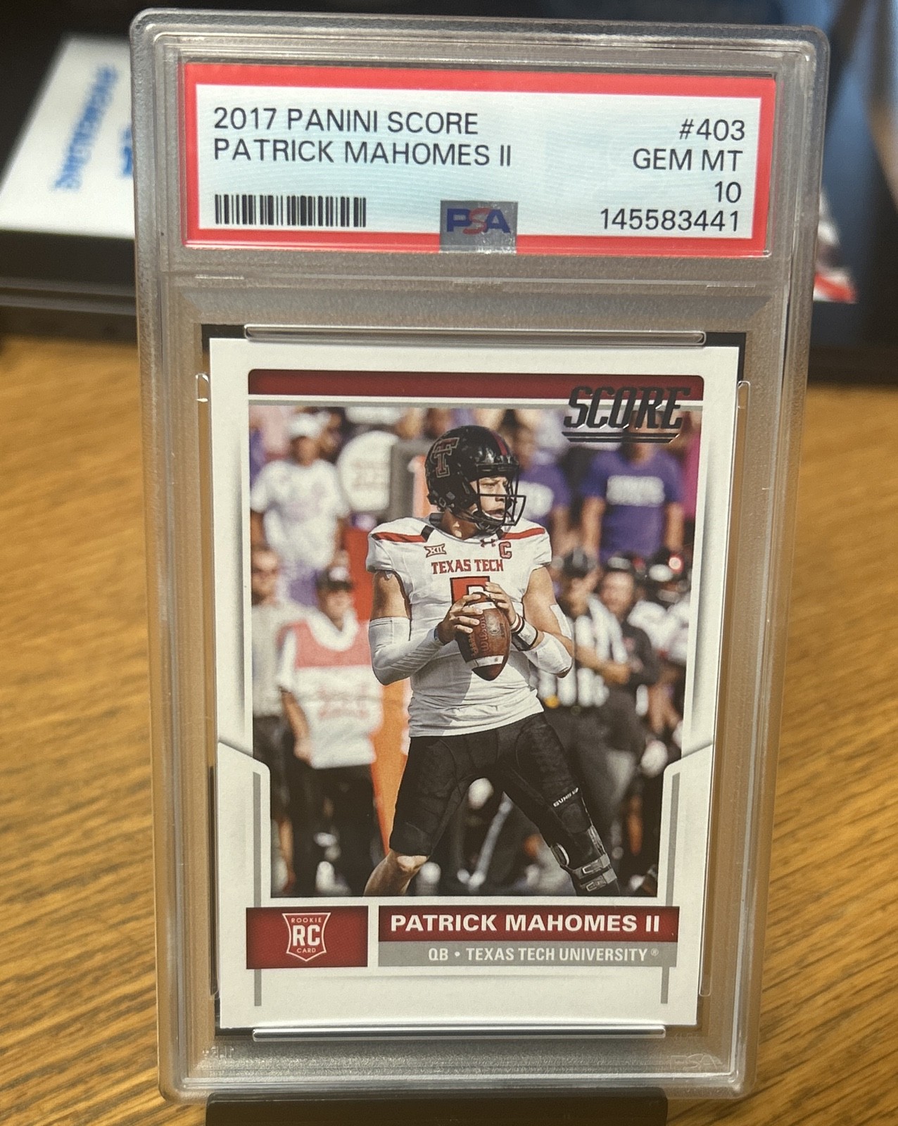 Patrick Mahomes Panini Score #403 Red