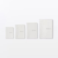 Muji Monthly Weekly Planner Schedule Book size A6 / B6 / A5 / B5 White / Grey