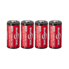 SureFire 123A Batteries For High-Drain Devices, 10-Year Shelf Life, Set of 4