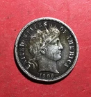 1906 US Barber SILVER Dime XF Details! SHARP! Old US Coin!