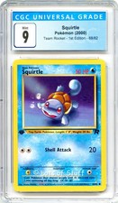 CGC 9 MINT Squirtle Team Rocket 1st Edition 2000 Pokemon WOTC 68/82  -12 on eBay