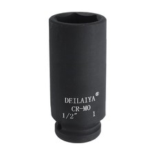 Image of 6 Point 1" SAE Deep Impact Socket AUTO REPAIRING 1/2 Drive CR-MO Steel Socket