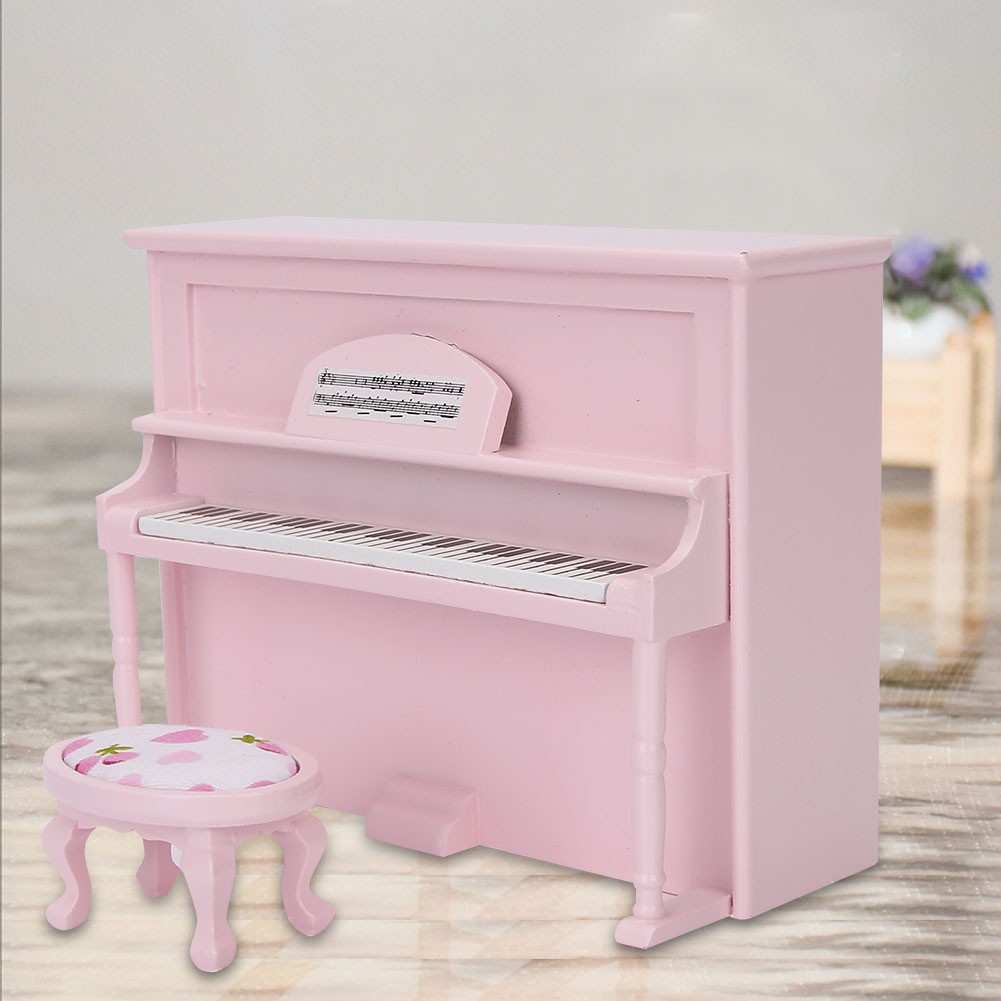 Mini Upright Piano Stylish Simulation Furniture For Doll Houses