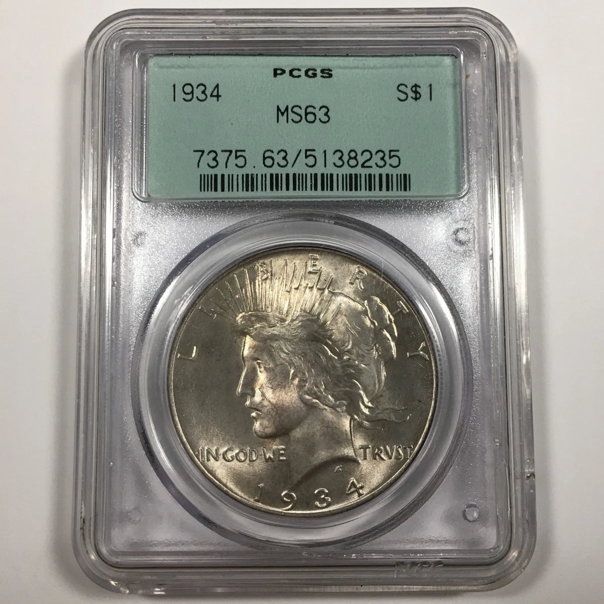MS 63 Graded 1934 Year Peace Dollars (1921-1935) for sale | eBay