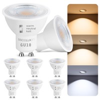6 StüCk Lumiflex Led GU10 Strahler Dimmbar 6W Drei Lichtfarben 3CCT Spot