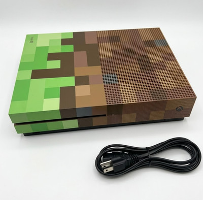 Microsoft Xbox One S 1TB Minecraft Ltd Ed Console (Dirt Block Design) - UNTESTED