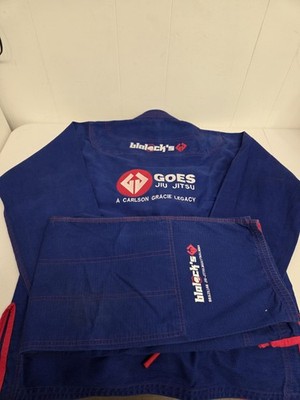 A3 Blalocks Carlson Gracie Blue Kimono Set Blue GI Jujitsu MMA 