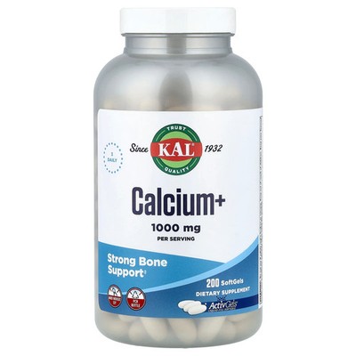 2 X KAL, Calcium+, 200 Softgels