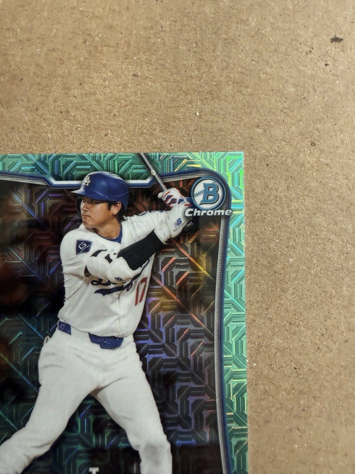 2026 Bowman Chrome Shohei Ohtani Aqua Geometric Refractor /125 Dodgers view 3